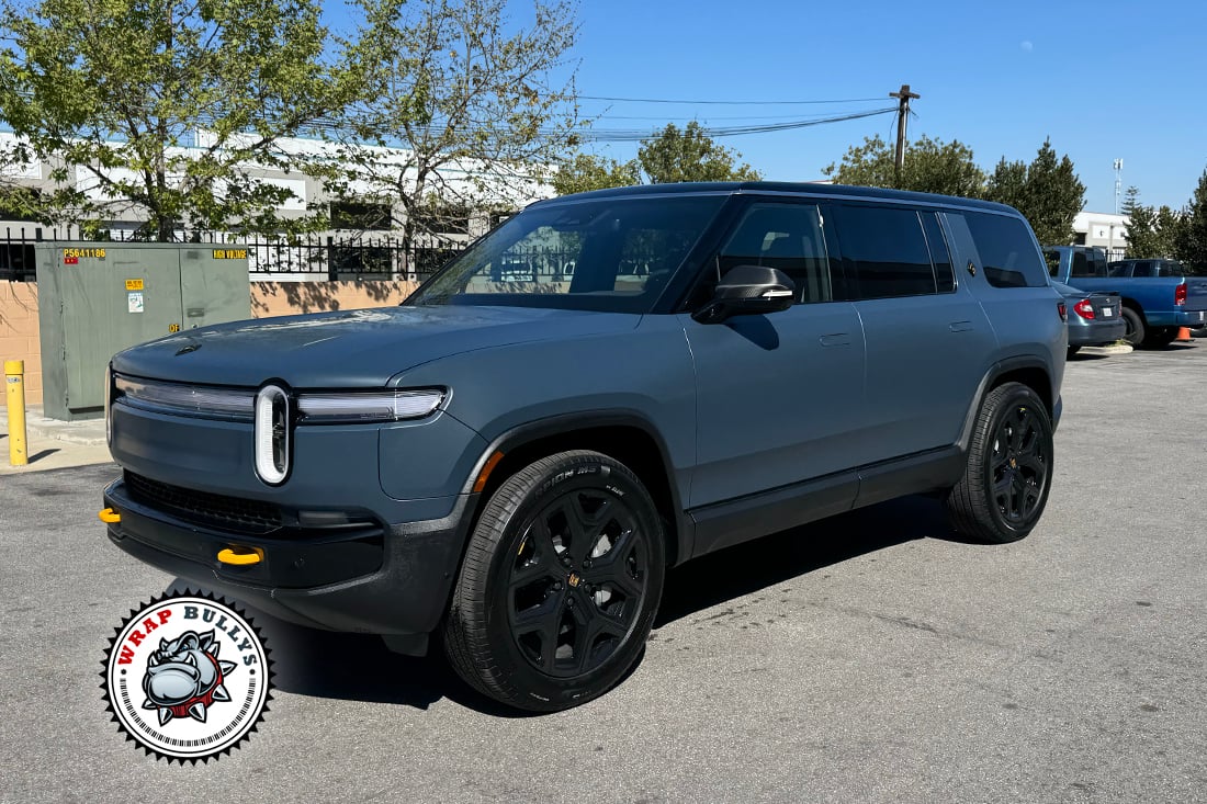 3M Satin Thundercloud wrap Redondo Beach Rivian R1S