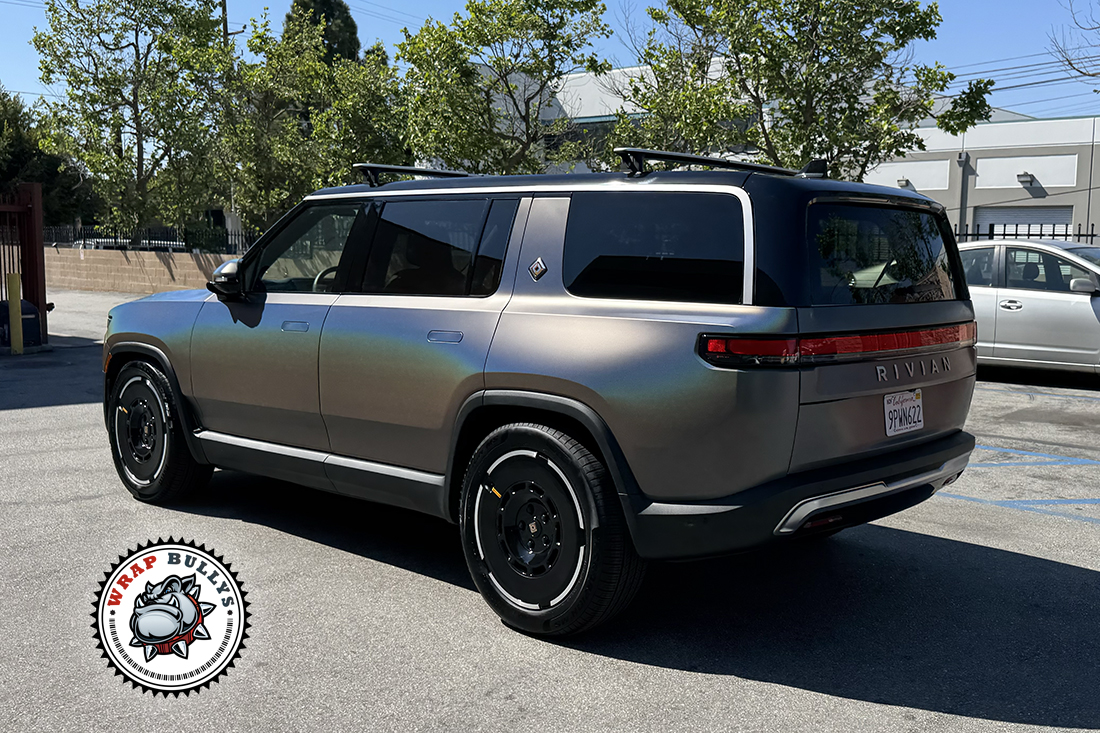 3M Satin Psychedelic wrap Redondo Beach Rivian R1S