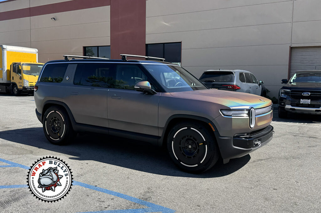 Rivian R1T Satin Psychedelic wrap Torrance