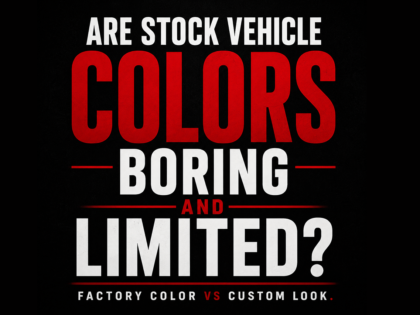 Are stock vehicle colors boring and limited?