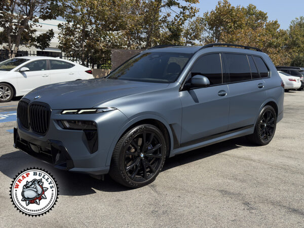 BMW X7M 3M Satin Thundercloud Vinyl Wrap South Bay Los Angeles