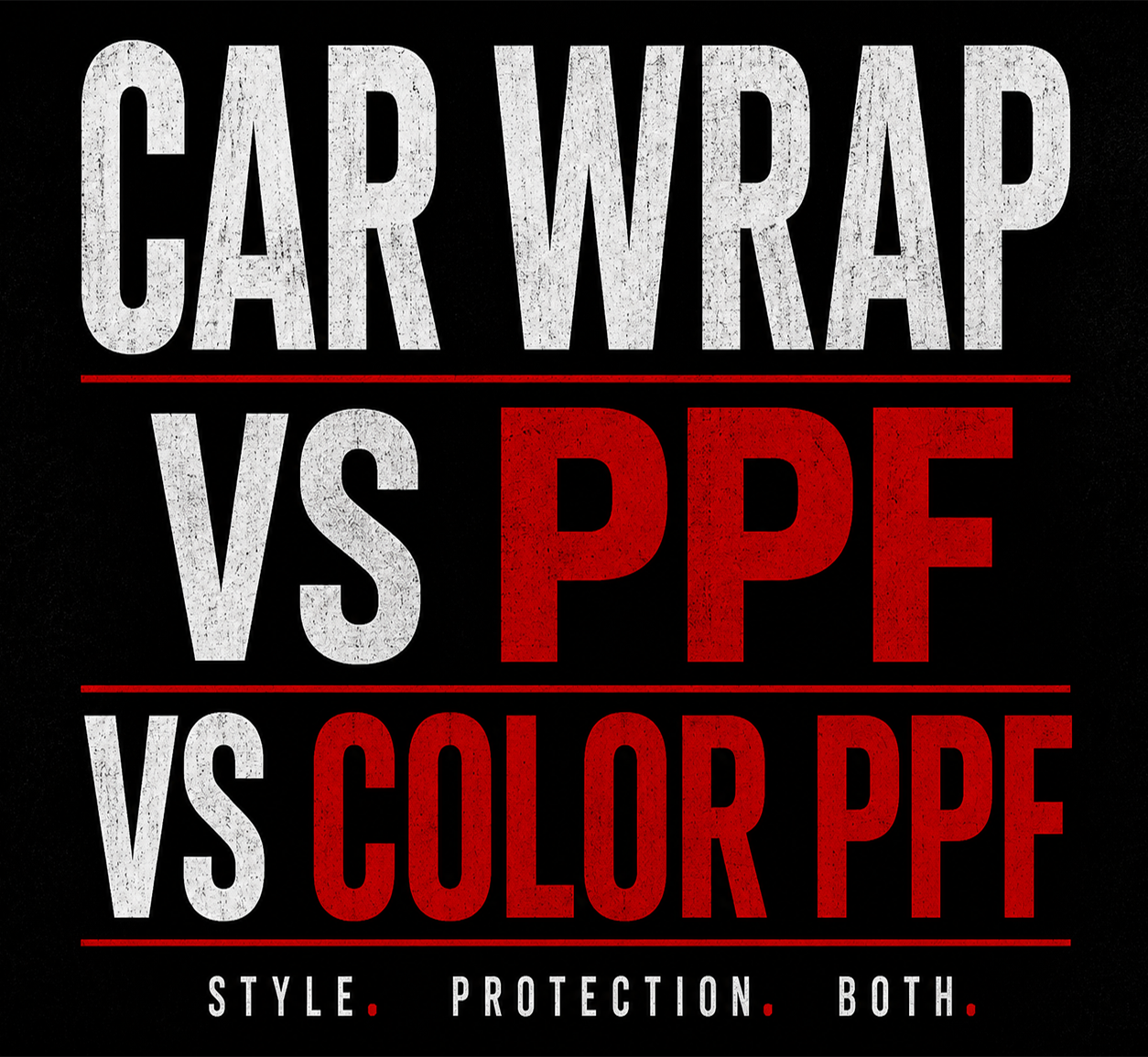 Car Wrap vs PPF vs Color PPF