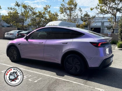 Tesla Model Y Gloss Gray Purple Color PPF