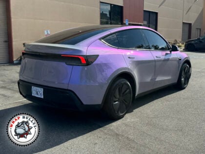 Tesla Model Y Gloss Gray Purple Color PPF