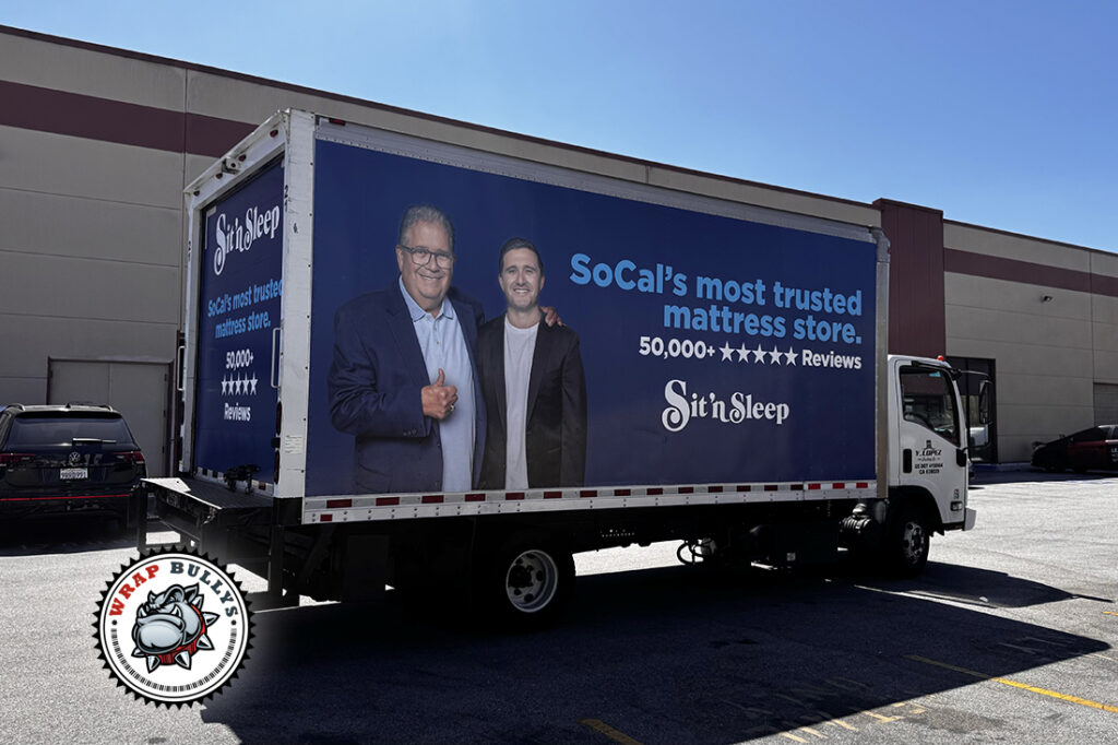 Sit'n Sleep Box Truck Wrap vehicle wrap project