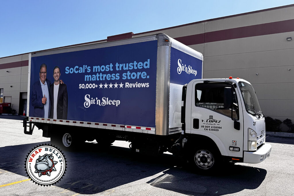 Sit'n Sleep Box Truck Wrap vehicle wrap project