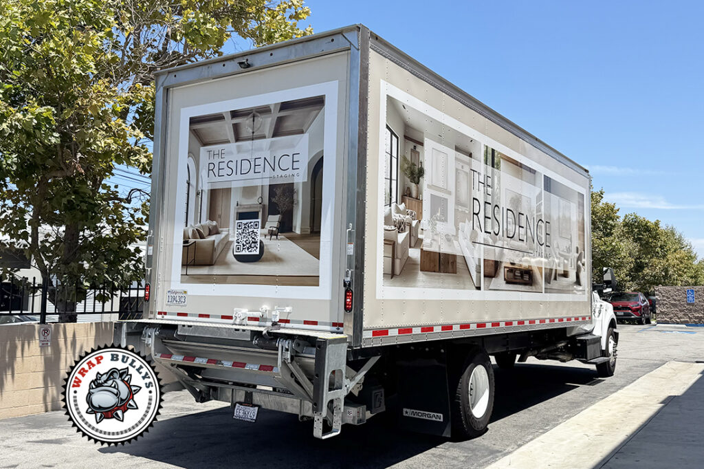 The Residence Staging Box Truck Wrap vehicle wrap project